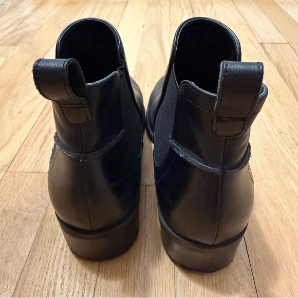 Steve Madden Dicey Black Leather Ankle Booties Size 8 - Picture 3 of 8
